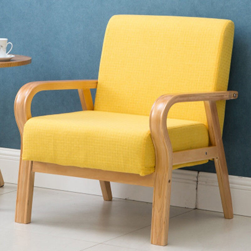 千林丽森单人沙发简约北欧休闲小户型客厅双人日式沙发椅实木椅阳