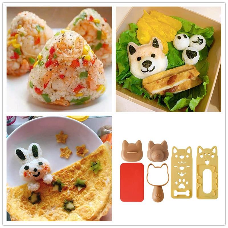 猫咪兔子饭团模具套装儿童卡通造型便当diy创意日式米饭寿司工具
