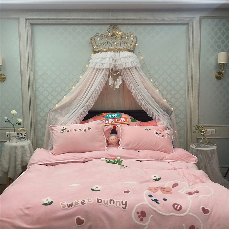 新品床幔公主风儿童女床头装饰床头背景装饰家用卧室公主蚊帐女孩