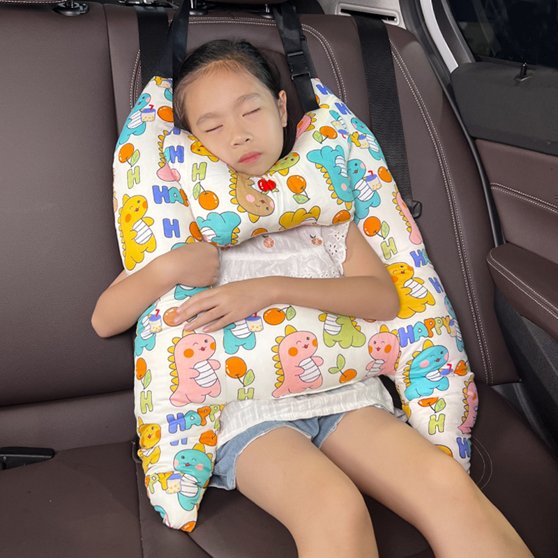 小孩车上睡觉神器后排车载枕头儿童安全带防勒脖汽车抱枕靠护肩套
