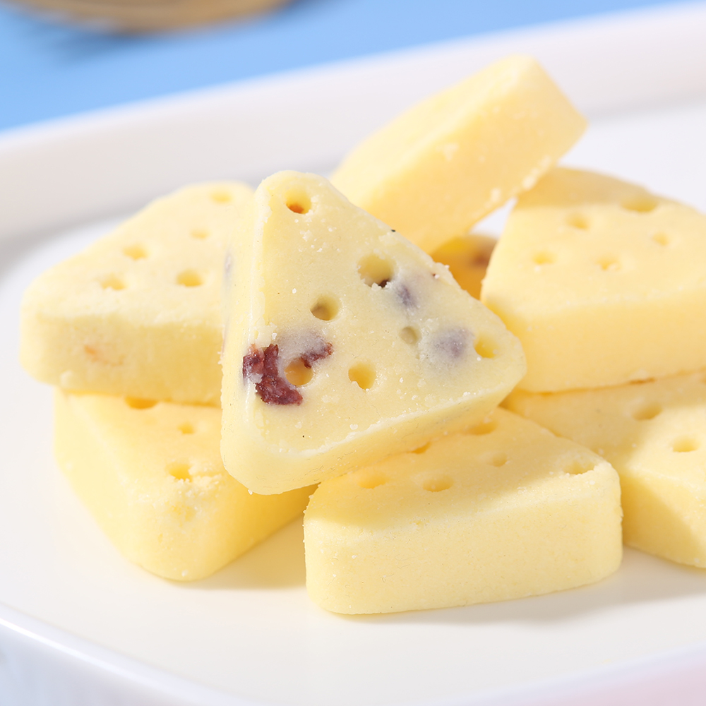 图腾牧场鲜牛奶芝士乳酪儿童零食无蔗糖内蒙古特产三角奶酪块500g