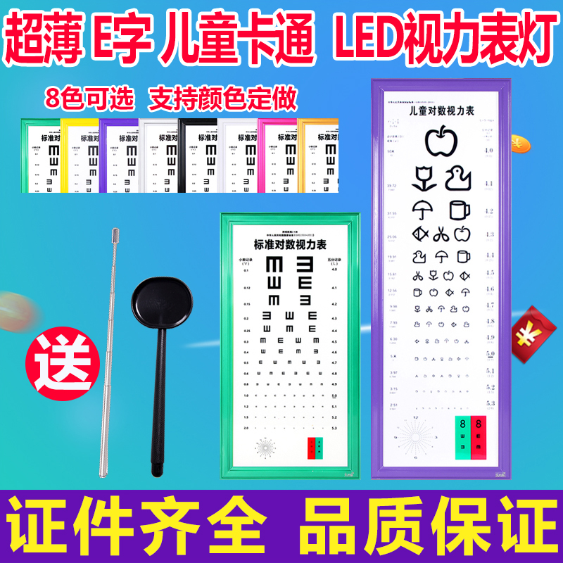 新品测标准对数视力表幼儿园儿童卡通专用保健2.5视力表室灯箱米