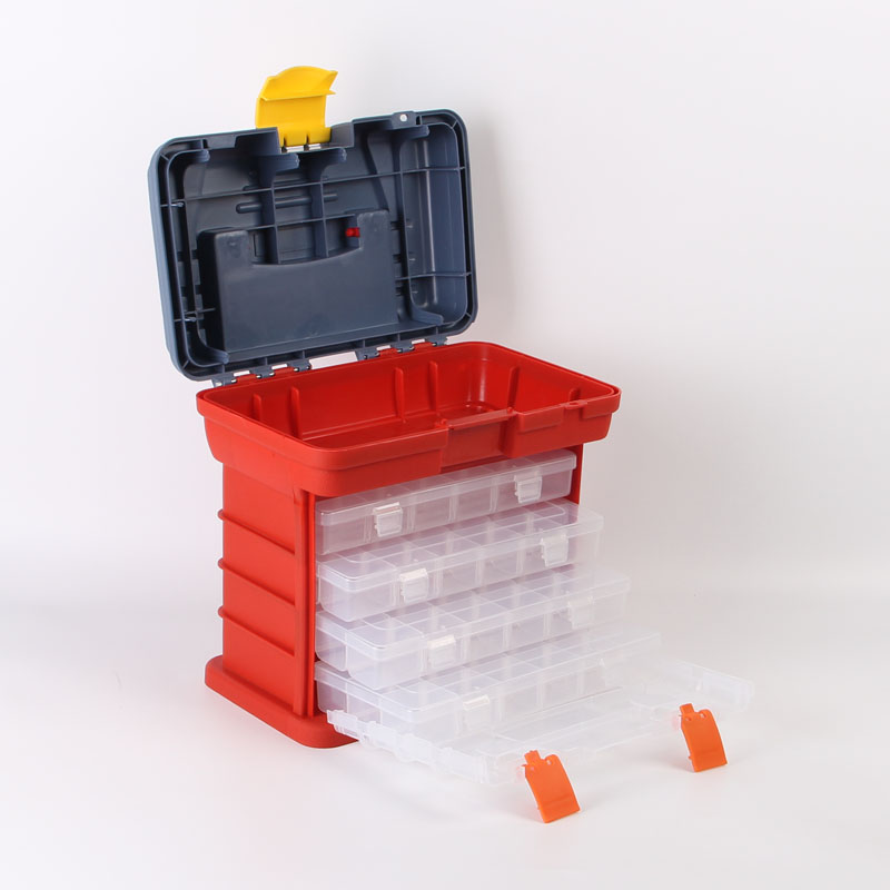 多功能加强钓鱼箱电子塑料耐用元件盒螺丝配件零件五金工具柜 272