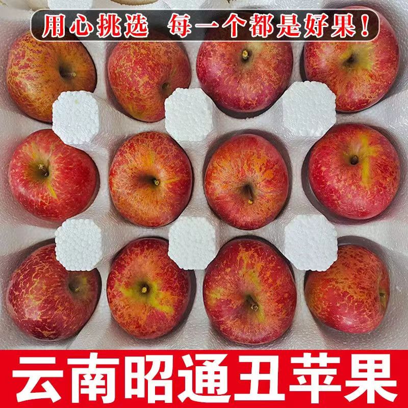 正宗云南昭通丑苹果正品冰糖心苹果红富士当季大果新鲜果水果整箱