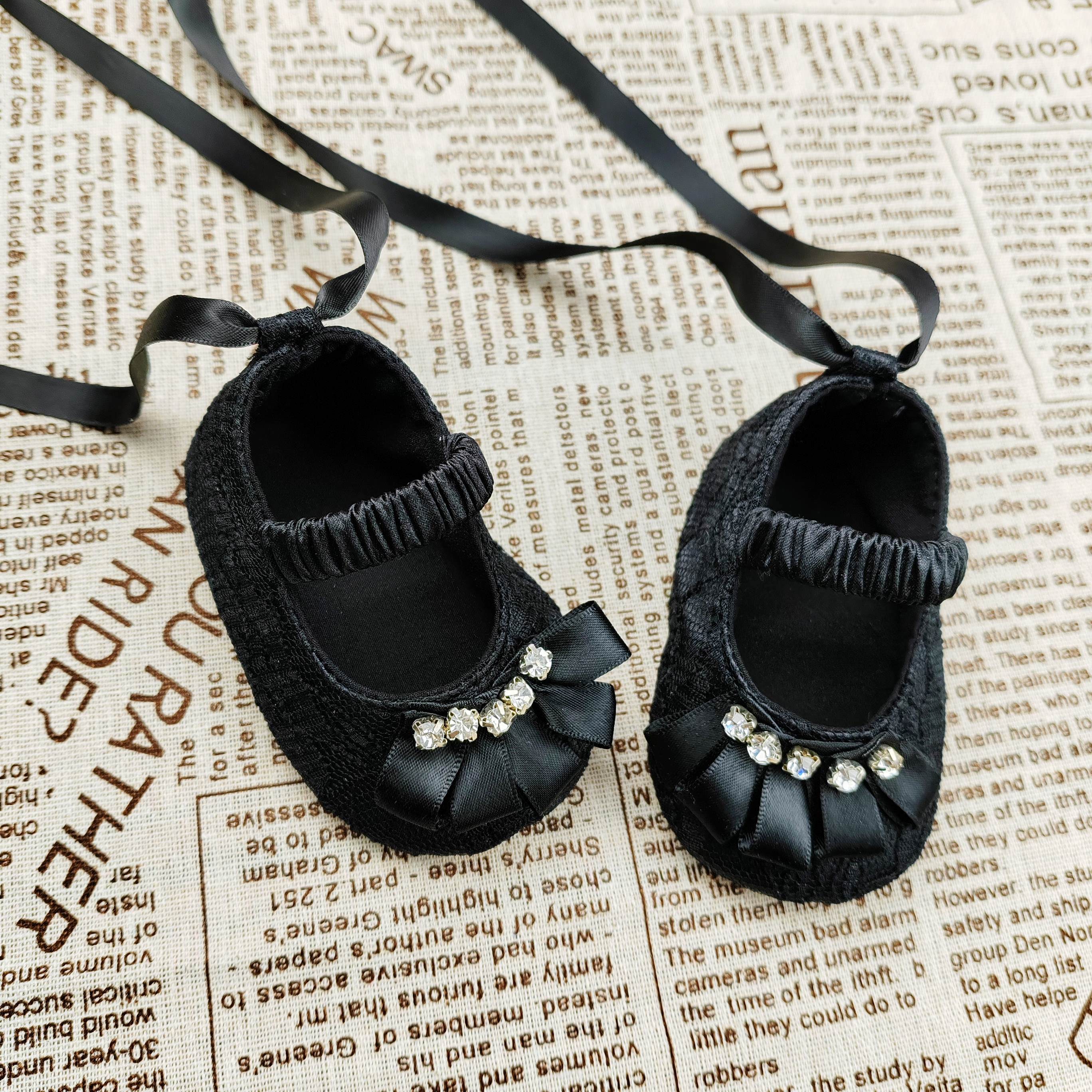 秋季婴儿鞋软底鞋防滑学步鞋0-12个月满月百日宝宝鞋系带公主鞋