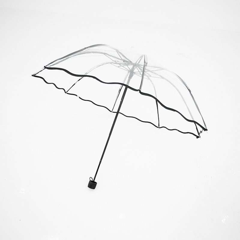 透明雨伞女折叠少女心ins白色小清新森系轻便小巧个性创意网红伞