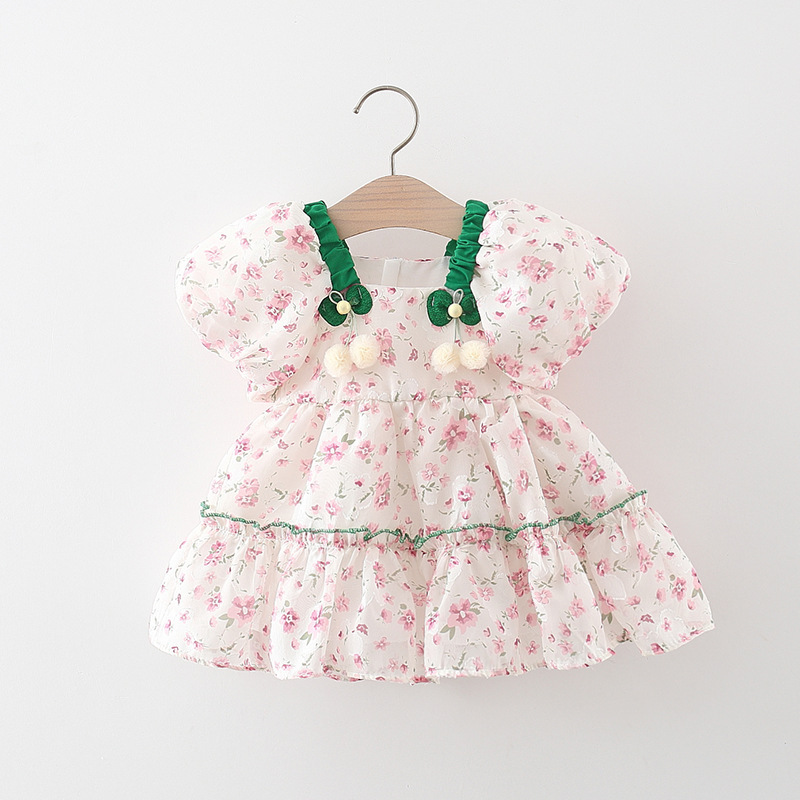 一岁女宝宝公主裙夏装0-1周婴幼儿2韩版3小童洋气连衣裙子4个5月6
