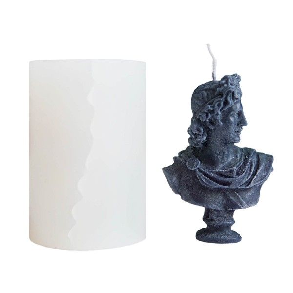 推荐Silicone Mold Apollo Head Candle Mold European Sculpture