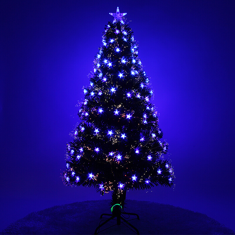 .06米繁星蓝色款LED光纤圣诞树豪华创意礼品蓝色星星圣诞树60cm