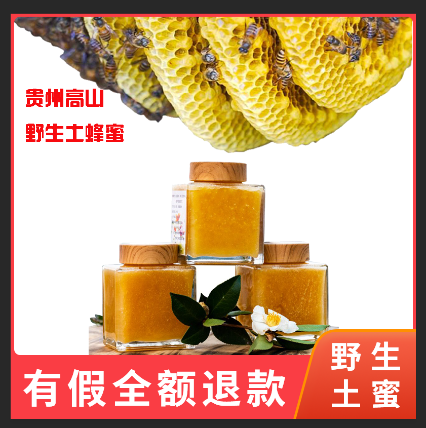蜂蜜野生纯正天然贵州农家自产土蜂蜜百花蜜孕妇冬蜜液体结晶正品