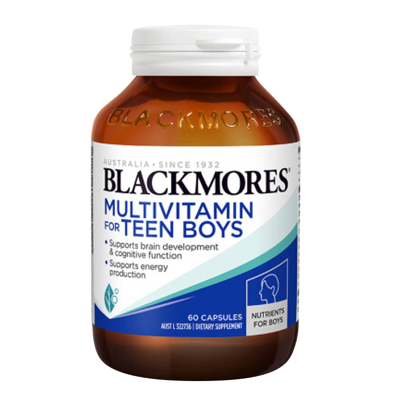 澳洲Blackmores澳佳宝青少年复合维生素60粒男孩专用补充DHA正品