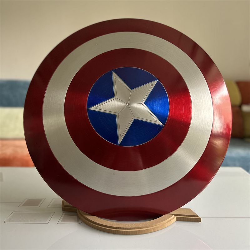 新款美国队长的盾牌全金属1比1铝合金烤漆工艺圆盾模型儿童节礼物