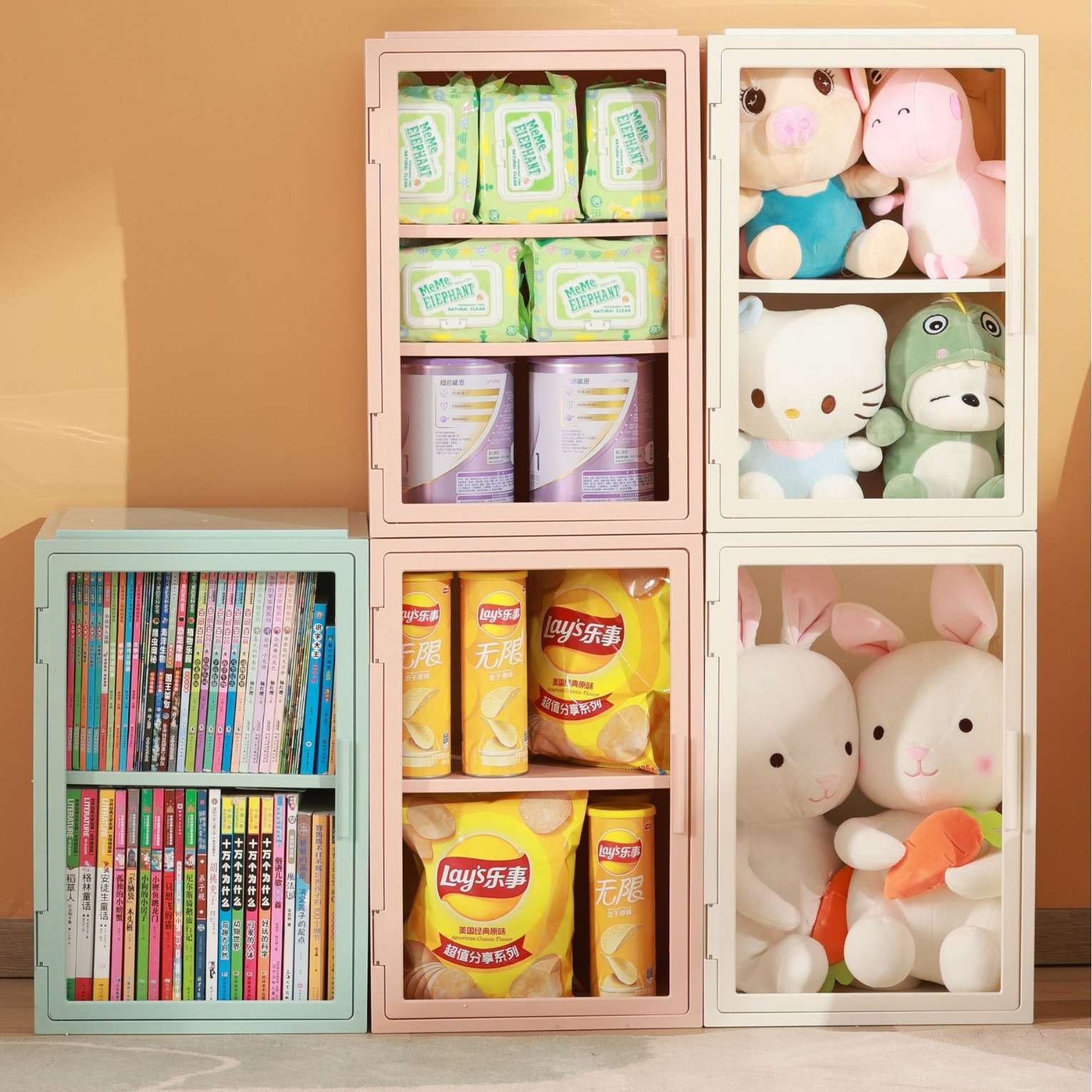 透明加厚储物箱  儿童零食玩具衣物多层收纳柜 收纳盒抽屉式