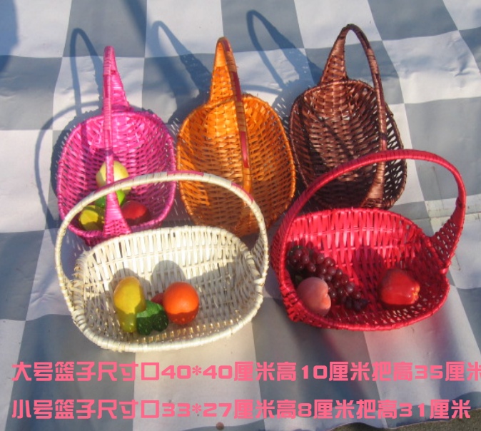 超市水果店包装精品篮子西瓜挂篮鸡蛋篮子送礼提篮