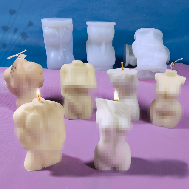 三信 人体硅胶男性女性人形香薰蜡烛石膏磨具diy慕斯蛋糕模具