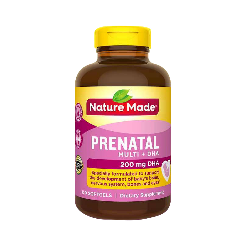 Nature Made孕妇多维含DHA叶酸150粒女性保健品 临期 效期24年9月