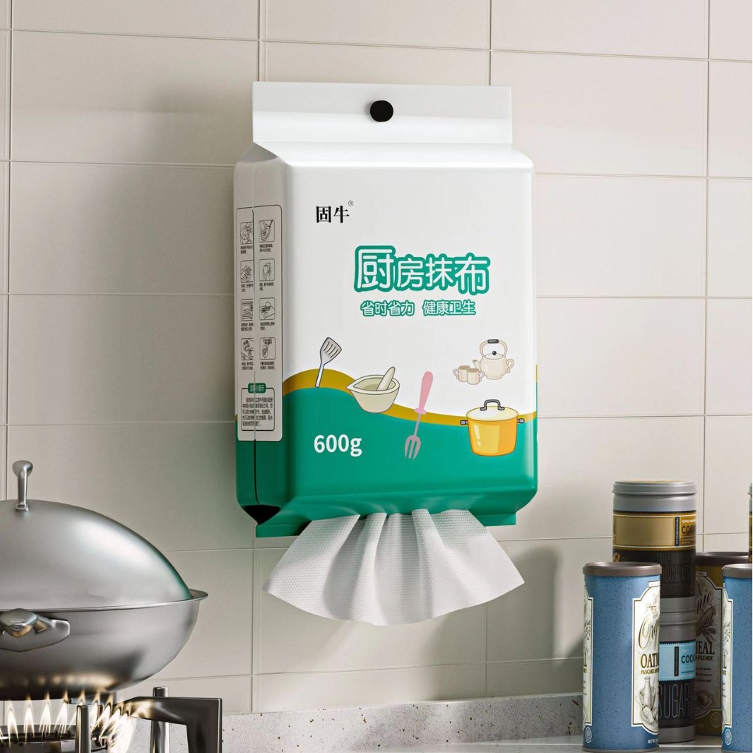 家用一次性厨房抹布厨房专用纸吸油纸壁挂式干湿两用一次性百洁布
