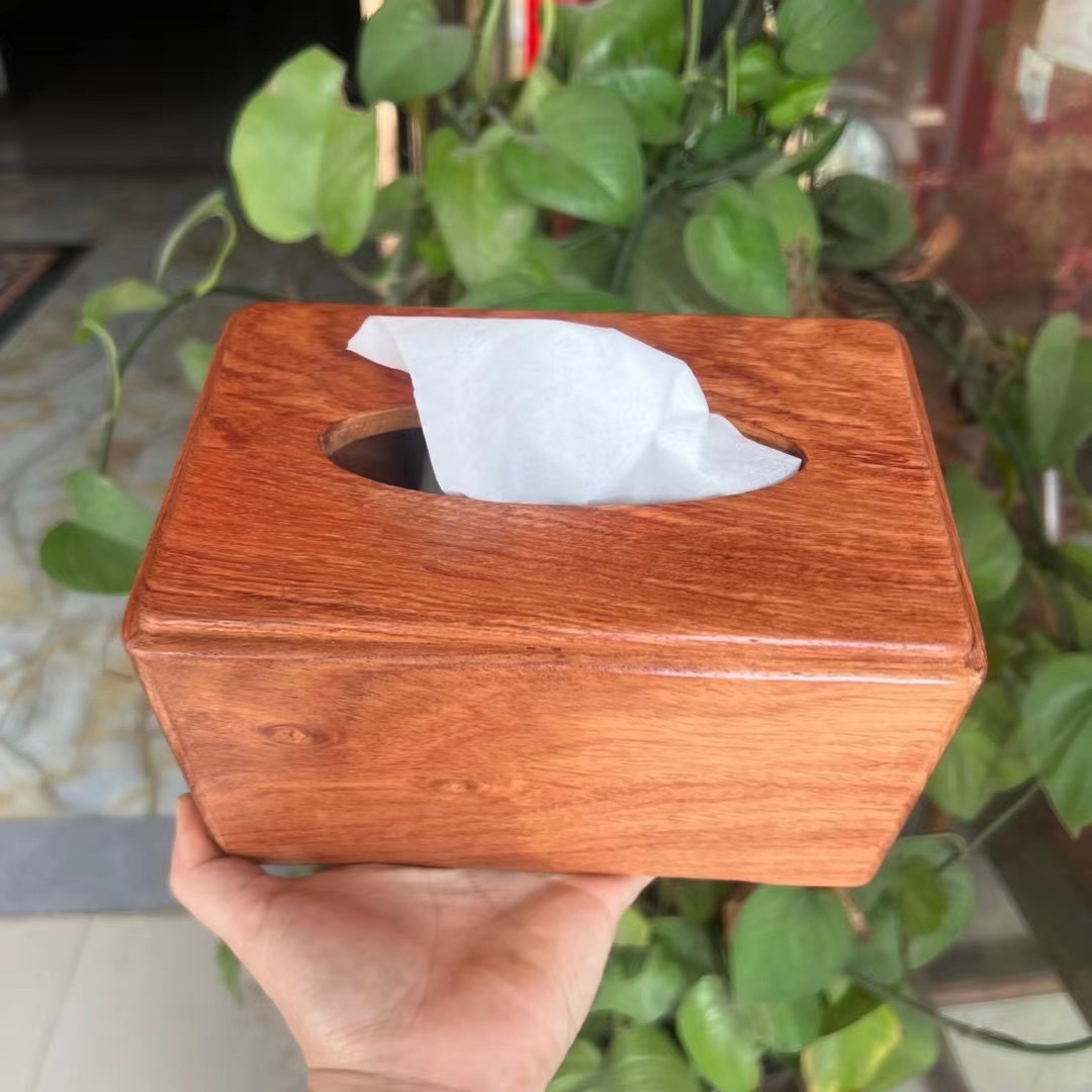 红木精品高档餐巾盒缅甸花梨木独板客厅茶几抽纸盒卧室餐厅收纳盒