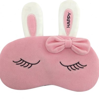 推荐兔子眼罩睡眠遮光可爱软妹少女冰敷护眼罩睡觉冰袋儿童眼罩耳