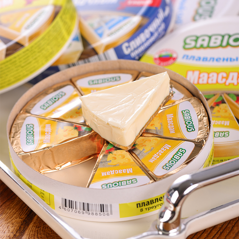 三角芝士原制奶酪俄罗斯进口食品儿童乳酪面包营养早餐混合装干酪