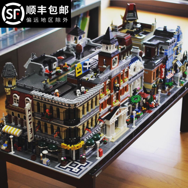 2024街景系列积木转角精品酒店爵士俱乐部城市建筑拼装模型玩具