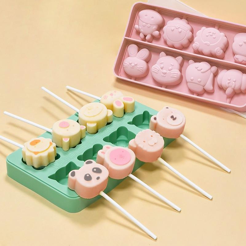三信 奶酪棒儿童卡通棒棒糖硅胶模具自制糖果巧克力宝宝辅食模具