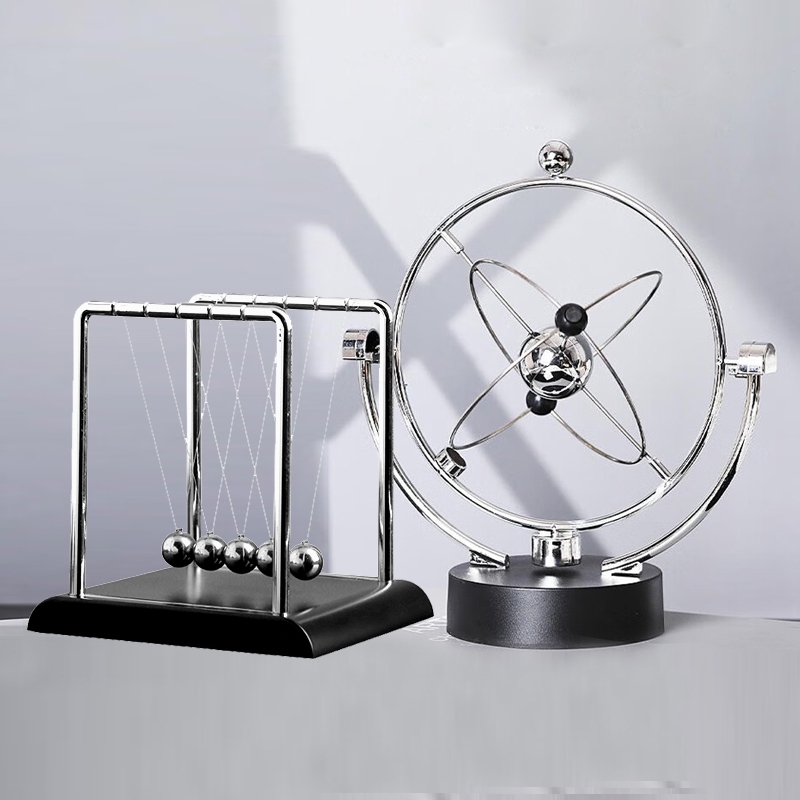 牛顿摆球永动机仪磁悬浮小摆件办公桌创意装饰品现代简约桌面解压