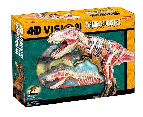 4D MASTER 益智拼装玩具动物模型 霸王龙解剖骨骼大号结构恐龙