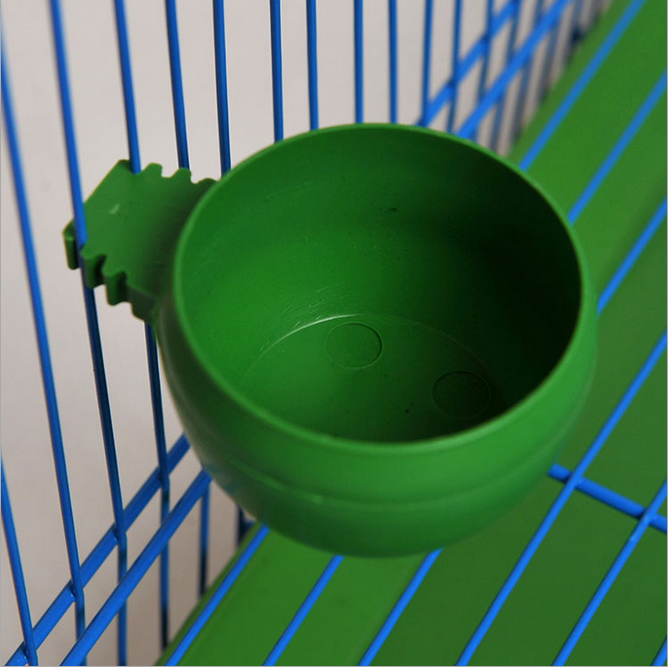 圆形鸟食盒 圆食碗水杯鸽子食槽盆罐保健砂杯鹦鹉用品 宠物用品