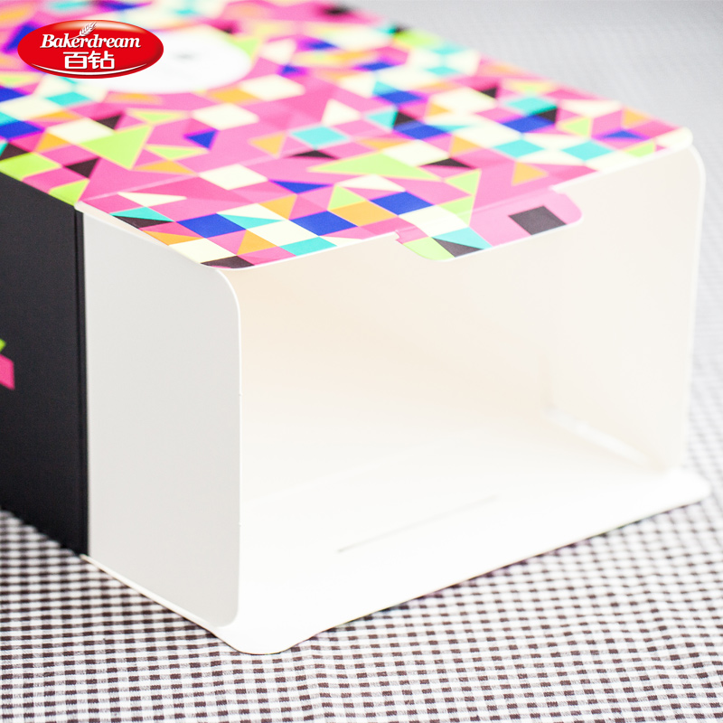 百钻蛋糕纸盒6寸8寸方形生日蛋糕盒子烘焙包装一次性芝士蛋糕礼盒
