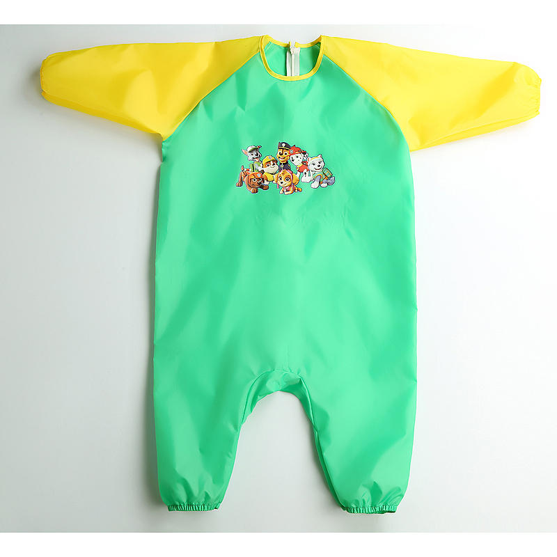 新款连体罩衣宝宝防水儿童爬爬服婴儿吃饭衣小孩防护衣防脏反穿衣