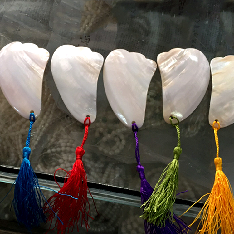 天然贝壳海螺保健刮痧板光泽珍珠贝特殊小礼物手工制作旅游纪念品